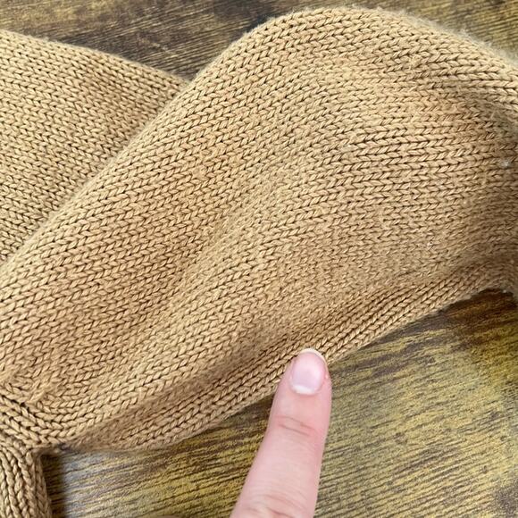 Vintage Suburban Petites Tan Floral Embroidered Cottagecore Sweater - Picture 12 of 15